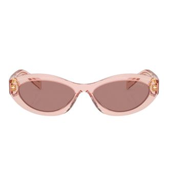 Prada Sunglasses, female, Pink, Size: 55 MM Unique Irregular Shape Sunglasses