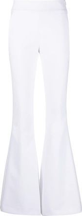 Genny zipped flared trousers - women - Viscose/Polyester/Elastane/Polyester - 38 - White