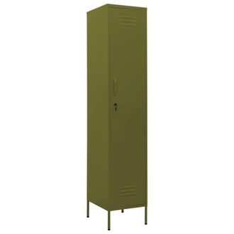 vidaXL Armario Taquilla De Acero Verde Oliva 35x46x180 Cm Vidaxl