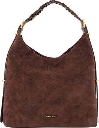 Vanessa Bruno Jess Hobo Tas - Dames - Schoudertassen - Bruin - ONE Size - Katoen - Tassen