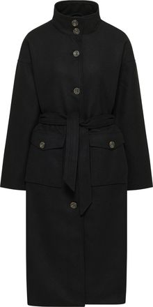 Dreimaster Dreimaster Overgangsjas van wolmix tuxe Dames zwart