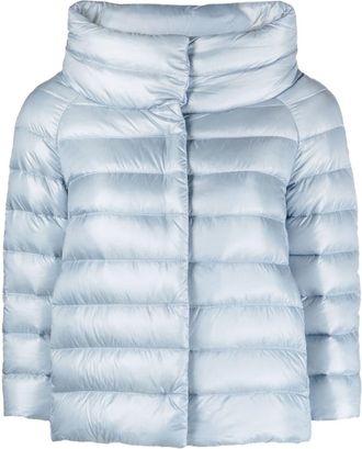 Herno Sofia quilted jacket - women - Polyamide/Polyester/Polyamide/Cotton/Feather Down - 40 - 9004 BLUE