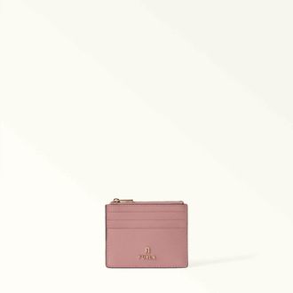Furla Camelia Card Case S Cloudy Pink Pink Textured Leather Woman