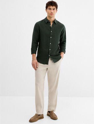 Le 31 Mens Stretch linen pant Amsterdam fit - Relaxed tapered