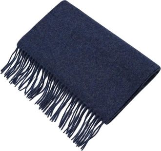 Brooks Brothers Cashmere Sjaal - Heren - Wintersjaals - Blauw - ONE Size - Denim - Accessoires