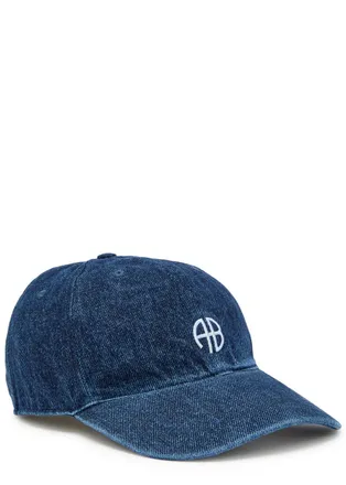 Anine Bing Jeremy Logo-embroidered Denim cap - Dark Blue - One Size