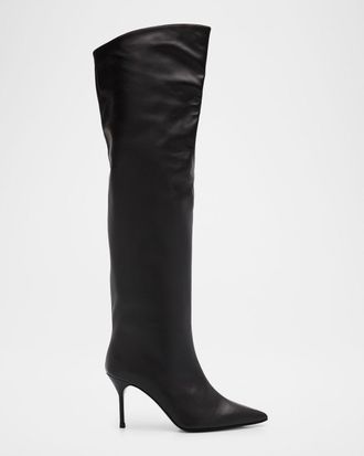 Staud Sebastian Leather Over-The-Knee Boots