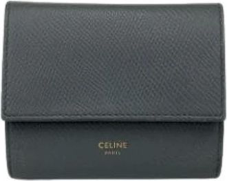 Celine Pre-owned Wallets, female, Gray, Size: ONE SIZE Pre-owned Vintage Leather Wallet