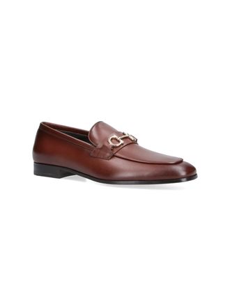Ferragamo Mens Flat Shoes Brown Leather