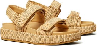 Tory Burch Kira Leather-Trim Sport Sandal