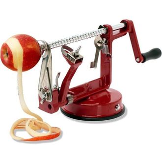 OEM Pelador De Manzanas Met&aacute;lico, Color Rojo Vino Con Ventosa Para Fijaci&oacute;n, Mango Fijo, Ideal Para Un Uso F&aacute;cil Y Eficiente En La Cocina - Crezuo