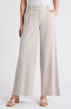 Wit & Wisdom Skyrise Side Seam Straight Leg Pants in Stone at Nordstrom, Size X-Large