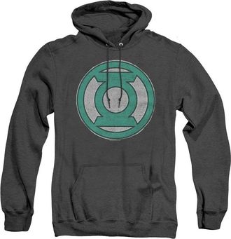 Gildan Green Lantern Hand Me Down Adult Heather Hoodie / Hooded Sweatshirt