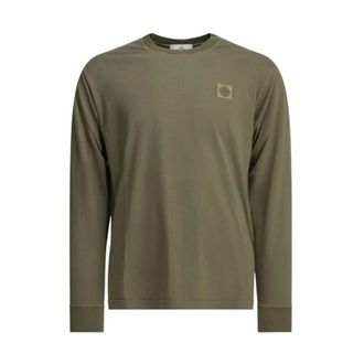 Stone Island Camiseta Fissato de cuello redondo - Tops - Hombre - Verde - M