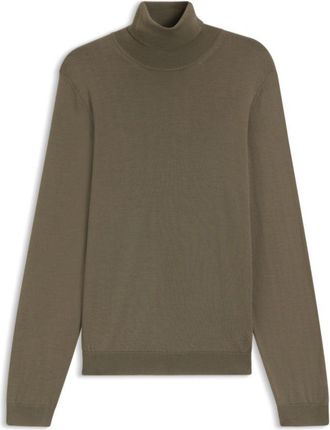 BOSS Regular-fit roll-neck sweater in mercerized virgin wool