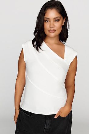 Pilcro Seamed Asymmetrical Top