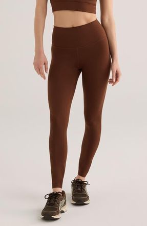 Varley FreeSoft High Rise 25-Inch Leggings in Dark Walnut at Nordstrom, Size X-Large