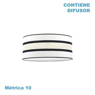 Fabrilamp Pantalla Colgante Karla M10 Blanca/beis 60d Difusor Incluido