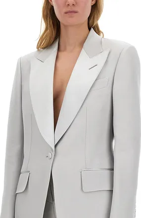Tom Ford Single-Breasted Tuxedo Blazer - Gray