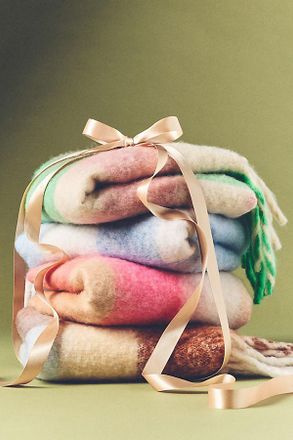 Maeve Plaid Fringe Scarf