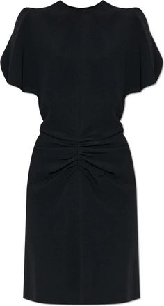 Victoria Beckham Jurk met draperie aan de taille - Dames - Korte kleedjes - Zwart - XS - Kleedjes