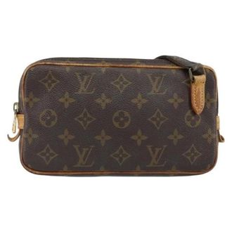 Louis Vuitton Pre-owned Cross Body Bags, female, Brown, Size: ONE SIZE Pre-owned Pochette Marly Bandouliere Bag