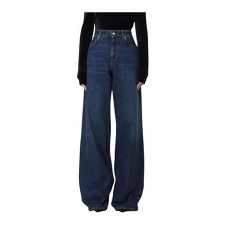 Alexander McQueen High Waisted Wide Leg Jeans