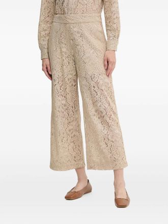 DKNY lace-detail trousers - Neutrals