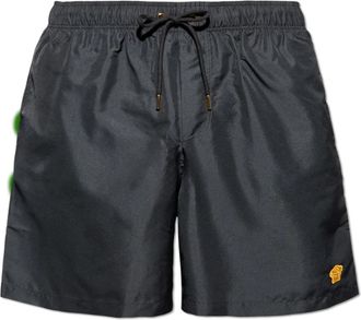 Versace Embroidered Medusa Swim Boardshorts - Heren - Strandmode - Zwart - M - Polyester - Badmode
