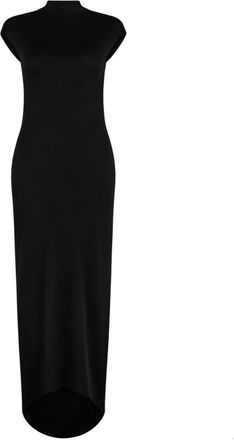 Tom Ford Black Mock Collar Maxi Dress