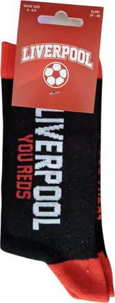 Generic BOYS SOCKS WITH LOGO LIVERPOOL YOU REDS, shoe size 4 to 6.5