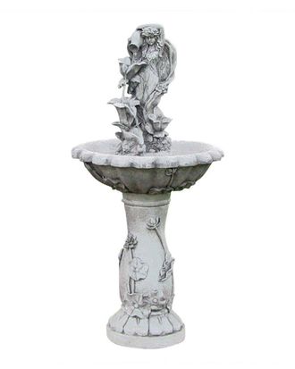 Sunnydaze Fairy Flower Solar Outdoor Water Fountain W/ Battery