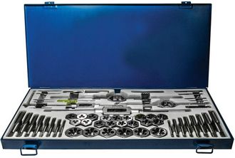 None Century Drill & Tool - 98958 Set di maschi e matrici frazionari in acciaio al carbonio, 58 pezzi, kit di attrezzi per applicazioni di taglio manuale