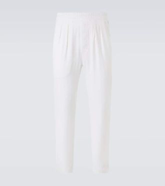 Tom Ford Pantaloni regular in cotone e seta