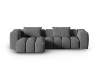 CXL by Christian Lacroix Sof&aacute; esquinero modular izquierdo 3 plazas de tejido estructural gris