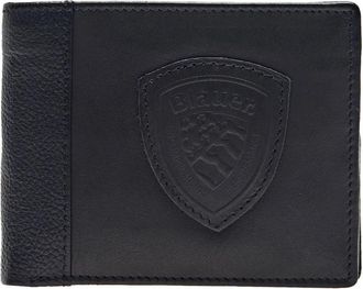 Blauer Zwarte leren kaarthouder heren - Heren - Portefeuilles - Zwart - ONE Size - Leer - Accessoires
