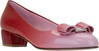 Ferragamo Ribbon Detail Pump - Dames - Pumps - Rood - 36 EU - Leer - Schoenen
