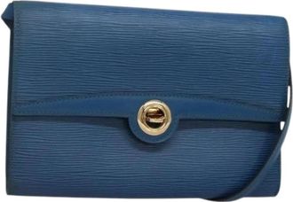 Louis Vuitton Tweedehands leren Louis Vuitton tassen - Dames - Vintage Clutch - Blauw - ONE Size - Vintage
