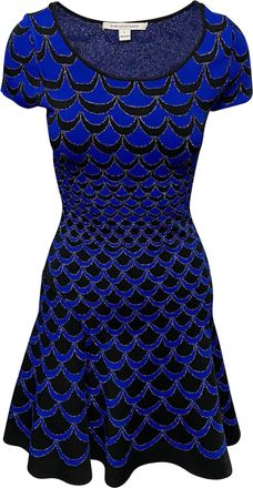Diane Von F&uuml;rstenberg Diane Von Furstenberg Alina Dress in Blue Rayon