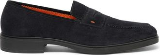 Santoni Heren su&egrave;de Easy loafer - Heren - Loafers - Blauw - 41 EU - Su&egrave;de - Schoenen