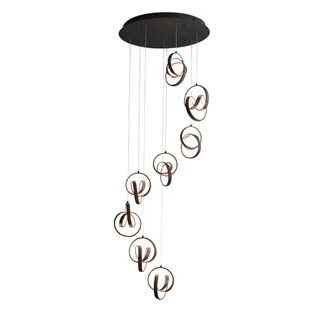 Endon Lighting Cosma Pendente A Goccia A Grappolo Integrato Di Design Moderno Con Finitura Nera Strutturata
