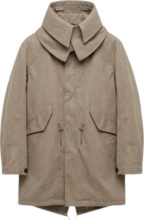 Ten c Parka - Heren - Mantels - Beige - Maat: L Katoen