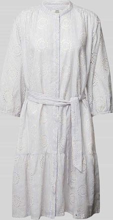 0039 Italy 0039 Italy Knielanges Kleid mit Stehkragen Modell MILO in Bleu, Größe XXL