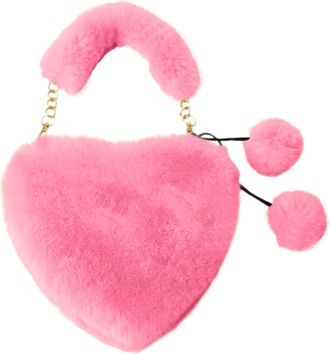 Generic Fashion Headband Matching Bags Color Shoulder Bag Heart Shape Handbag Valentine Day Love Bag Shoulder Handbag with Multiple Compartments (M, One Size)