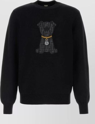 Fendi wool sweater crew neck long sleeves