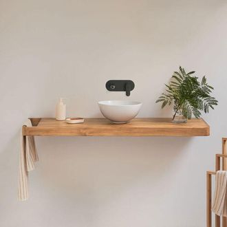 Sklum Conjunto De Mueble De Ba&ntilde;o 130x45 Cm Suspendido En Madera De Teca Neill Sklum