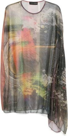 Barbara Bologna Mantella con stampa - Verde