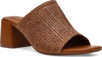 Anne Klein Flutter Slide Sandal in Brown Raffia at Nordstrom, Size 6.5