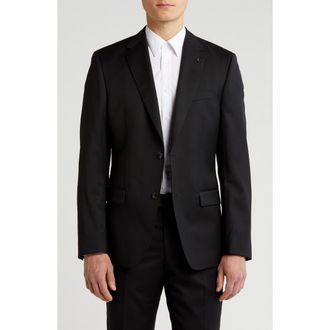 Digel Notch Lapel Virgin Wool Sport Coat in Black at Nordstrom Rack, Size 48 Regular