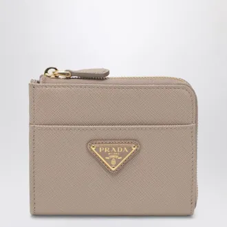 Prada Small blush Saffiano leather zip-around wallet